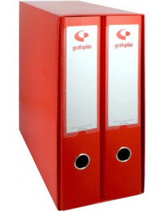 MÓDULO 2 ARCHIVADORES COLOR ROJO FOLIO 290X350X160 GRAFOPLAS 7279251
