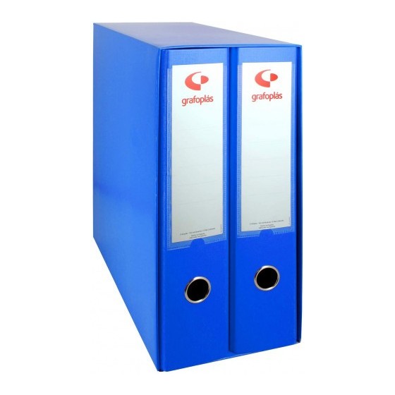 MÓDULO 2 ARCHIVADORES COLOR AZUL FOLIO 290X350X160 GRAFOPLAS 7279230