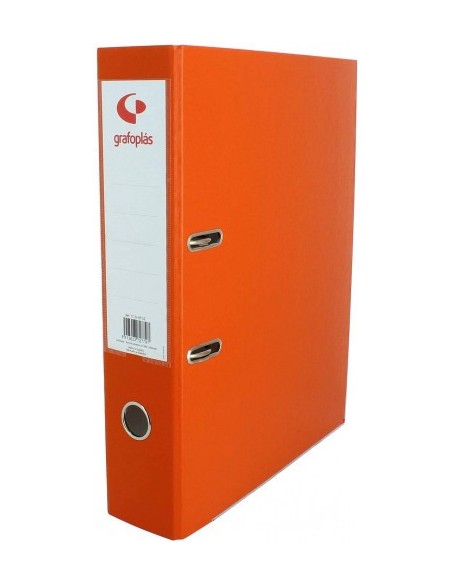 ARCHIVADOR PALANCA 45 COLOR NARANJA A4 LOMO ESTRECHO 290X320X55 GRAFOPLAS 17269352 (x12 unidades)