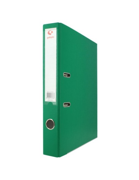 ARCHIVADOR PALANCA 45 COLOR VERDE FOLIO LOMO ESTRECHO 290X350X55 GRAFOPLAS 17279320 (x12 unidades)