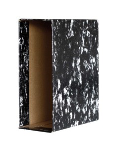 FUNDA ARCHIVADOR JASPEADO ECOCLASSIC  NEGRO 1/4 APAISADO LOMO ANCHO 288X215X86 GRAFOPLAS 7150000 (x24 unidades)