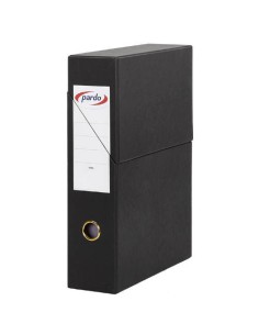 ESTUCHE ARCHIVADOR EXTRA FORRADO VERTICAL EN COLOR NEGRO PARDO 245601
