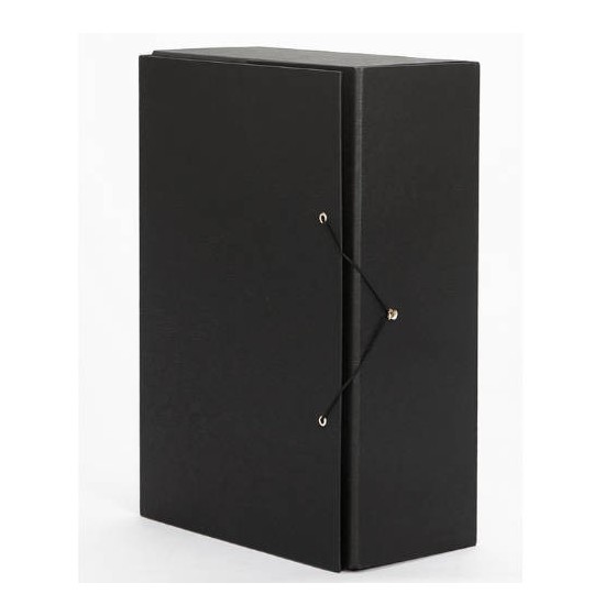 CARPETA DE PROYECTOS LOMO 200 CIERRE GOMAS EN COLOR NEGRO PARDO 972101