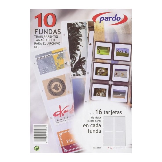 RECAMBIO DE 10 FUNDAS CON 16 TARJETAS POR FUNDA PARDO 212800