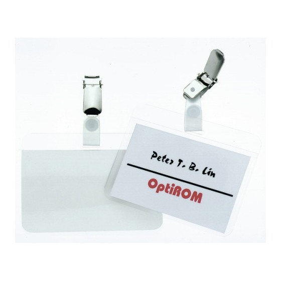 CAJA DE 25 IDENTIFICADORES PINZA PLASTICO LAMINA AUTOADHESIVA DURABLE 8102-19