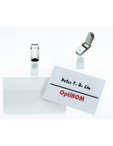 CAJA DE 25 IDENTIFICADORES PINZA PLASTICO LAMINA AUTOADHESIVA DURABLE 8102-19