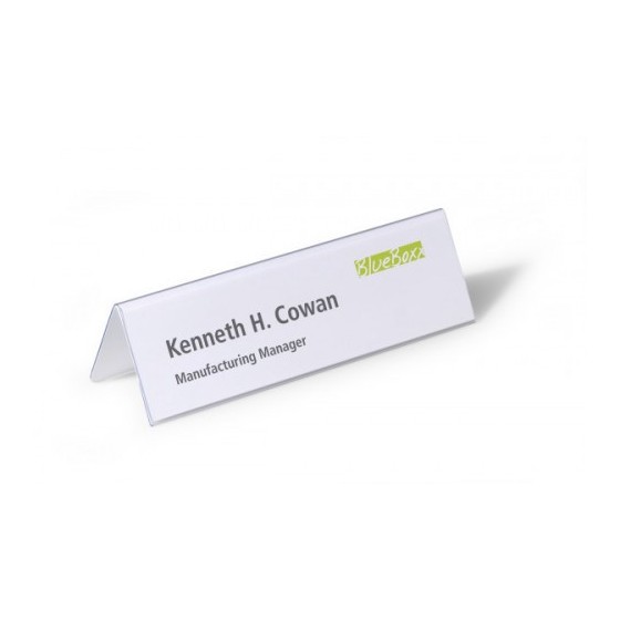 CAJA DE 25 PORTANOMBRES RIGIDOS PVC 122X210 MM DURABLE 8052-19