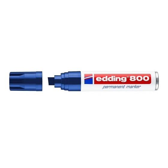 MARCADOR PERMANENTE PUNTA BISELADA 4-12MM 800 AZUL EDDING 800-03 (x5 unidades)