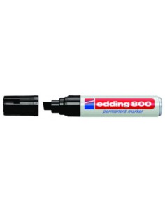 MARCADOR PERMANENTE PUNTA BISELADA 4-12MM 800 NEGRO EDDING 800-01 (x5 unidades)
