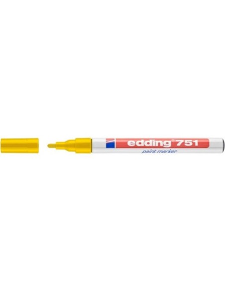 MARCADOR PERMANENTE 1-2MM 751 AMARILLO EDDING 751-05 (x10 unidades)