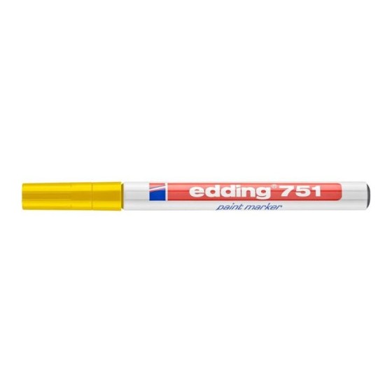 MARCADOR PERMANENTE 1-2MM 751 AMARILLO EDDING 751-05 (x10 unidades)