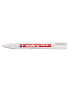 MARCADOR PERMANENTE 2-4MM 750 BLANCO EDDING 750-49 (x10 unidades)