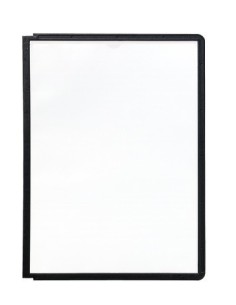 FUNDA POLIPROPILENO CON MARCO COLOR MECANISMO PIVOTE A4 NEGRO DURABLE 5606-01 (x5 unidades)