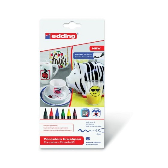 ESTUCHE ROTULADOR PARA CERÁMICA COLORES BÁSICOS EDDING 4200-6-S-000