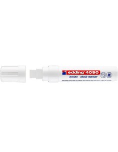 MARCADOR TIZA LIQUIDA GRUESO 4090 BLANCO EDDING 4090-049 (x5 unidades)