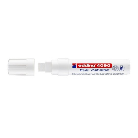 MARCADOR TIZA LIQUIDA GRUESO 4090 BLANCO EDDING 4090-049 (x5 unidades)