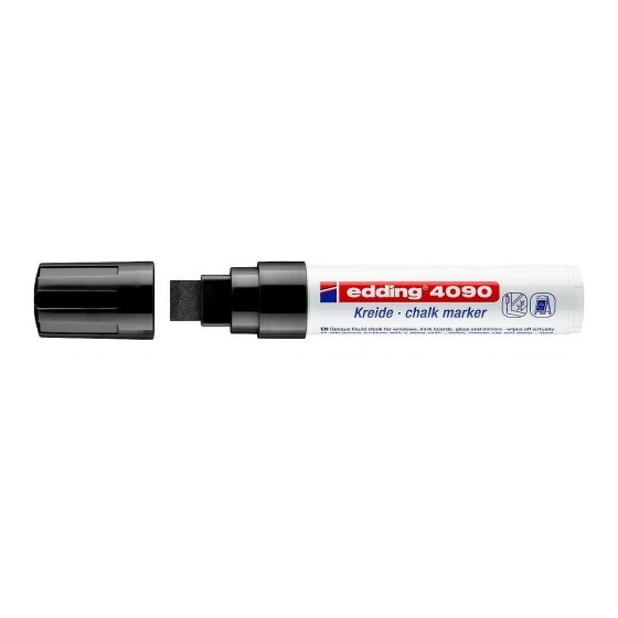 MARCADOR TIZA LIQUIDA GRUESO 4090 NEGRO EDDING 4090-001 (x5 unidades)