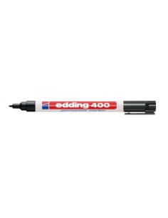 MARCADOR PERMANENTE BOLSILLO PUNTA REDONDA NEGRO EDDING 400-01 (x10 unidades)