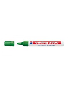 MARCADOR PERMANENTE PUNTA BISELADA 1-5MM 3300 VERDE EDDING 3300-04 (x10 unidades)