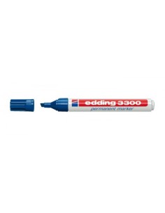 MARCADOR PERMANENTE PUNTA BISELADA 1-5MM 3300 AZUL EDDING 3300-03 (x10 unidades)