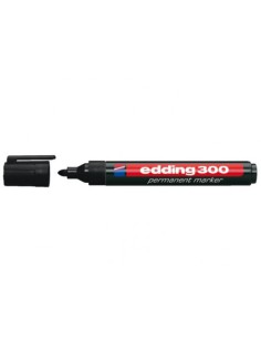 MARCADOR PERMANENTE PUNTA REDONDA 1.5-3MM 300 NEGRO EDDING 300-01 (x10 unidades)