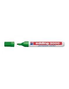 MARCADOR PERMANENTE PUNTA REDONDA 1.5-3MM 3000 VERDE EDDING 3000-04 (x10 unidades)