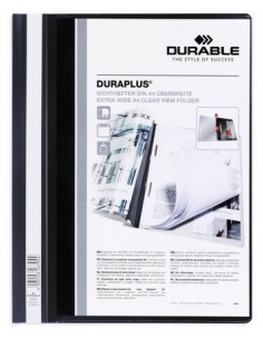 DOSSIER FASTENER DURAPLUS A4 PVC NEGRO DURABLE 2579-01 (x25 unidades)