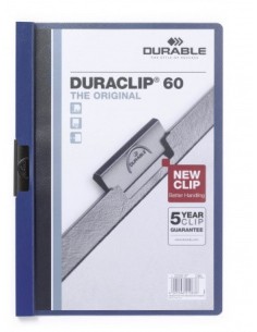 DOSSIER CON CLIP 60 H A4 AZUL OSCURO DURABLE 2209-07 (x25 unidades)