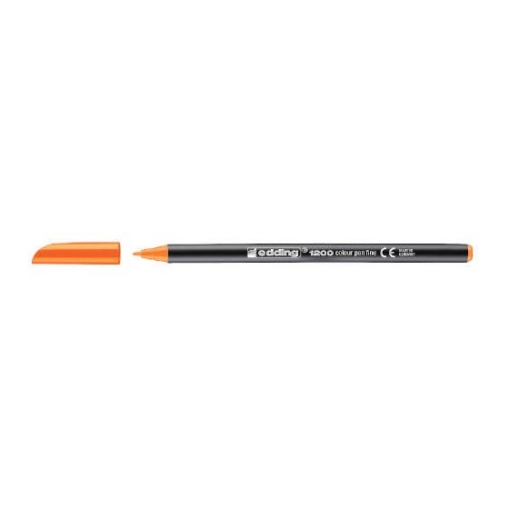 ROTULADOR PUNTA FINA 1200 NARANJA FLUORESCENTE EDDING 1200-66 (x10 unidades)