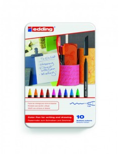 ESTUCHE 10 ROTULADORES PUNTA FINA 1200 SURTIDOS 0.5-1MM EDDING 1200-10-S