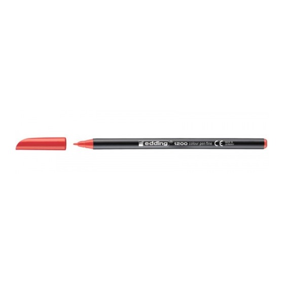 ROTULADOR PUNTA FINA 1200 ROJO EDDING 1200-02 (x10 unidades)