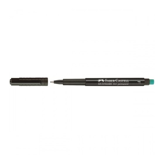 MARCADOR PERMANENTE MULTIMARK PUNTA FINA NEGRO FABER CASTELL 151399 (x10 unidades)