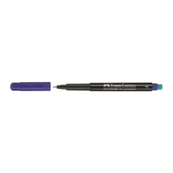MARCADOR PERMANENTE MULTIMARK PUNTA FINA AZUL FABER CASTELL 151351 (x10 unidades)
