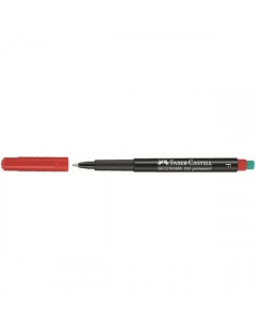 MARCADOR PERMANENTE MULTIMARK PUNTA FINA ROJO FABER CASTELL 151321 (x10 unidades)