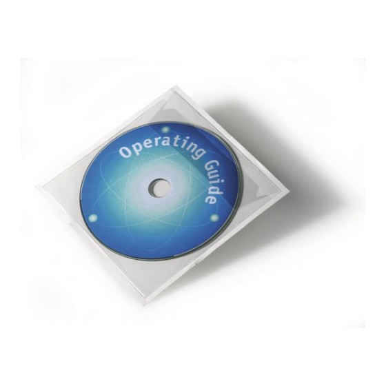 PACK 10 FUNDAS PARA CD/DVD ADHESIVAS DURABLE 8080