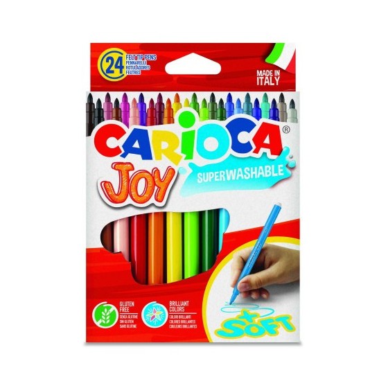 CAJA 24 ROTULADORES COLORES JOY CARIOCA 40615