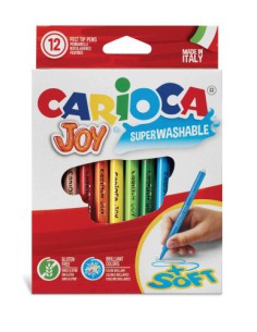 CAJA 12 ROTULADORES COLORES JOY CARIOCA 40614
