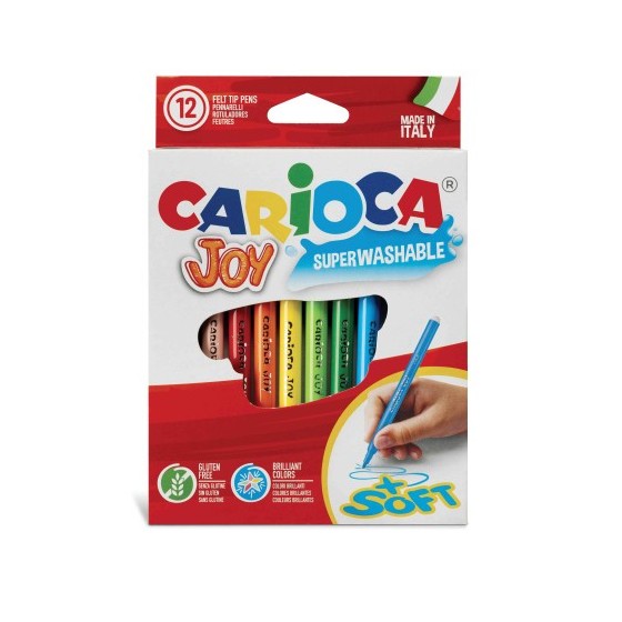 CAJA 12 ROTULADORES COLORES JOY CARIOCA 40614