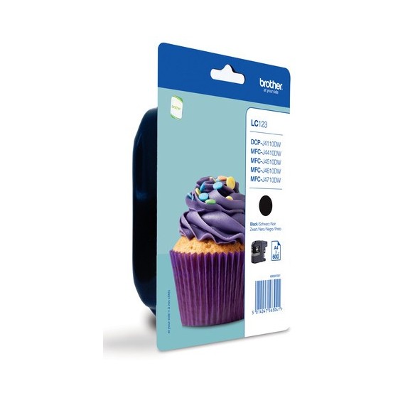 BROTHER TINTA LC123BKBP  MFC-J4410DW/MFC-J4510DW,MFCJ4710DW/