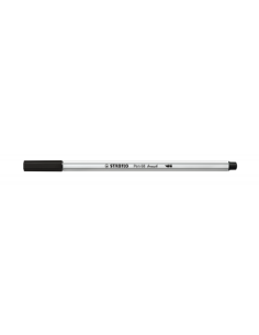 ROTULADOR PUNTA FIBRA PINCEL PEN 68 BRUSH NEGRO STABILO 568/46 (x10 unidades)