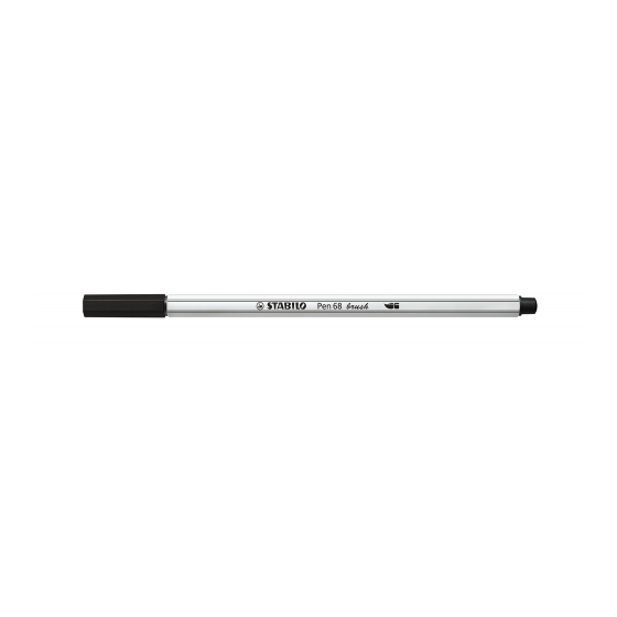 ROTULADOR PUNTA FIBRA PINCEL PEN 68 BRUSH NEGRO STABILO 568/46 (x10 unidades)
