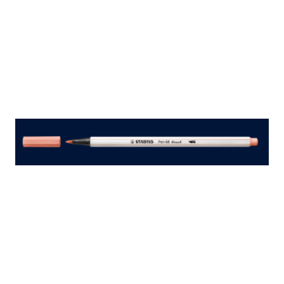 ROTULADOR PUNTA FIBRA PINCEL PEN 68 BRUSH CARNE CLARO STABILO 568/26 (x10 unidades)