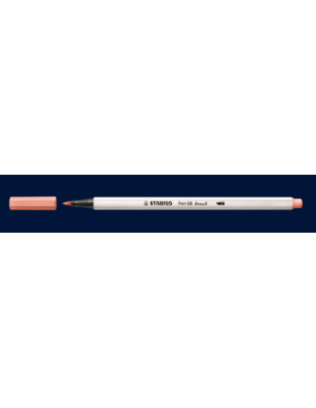 ROTULADOR PUNTA FIBRA PINCEL PEN 68 BRUSH CARNE CLARO STABILO 568/26 (x10 unidades)
