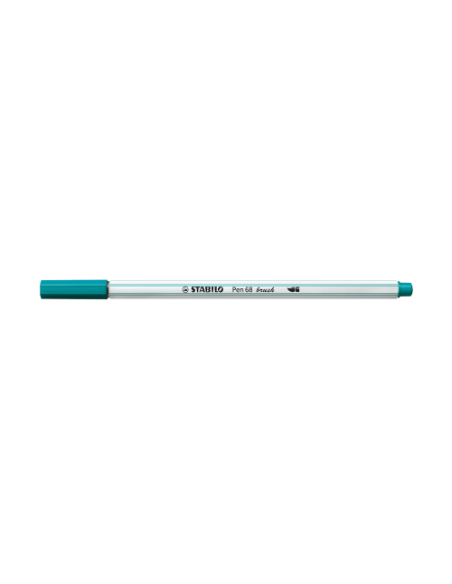 ROTULADOR PUNTA FIBRA PINCEL PEN 68 BRUSH TURQUESA STABILO 568/51 (x10 unidades)