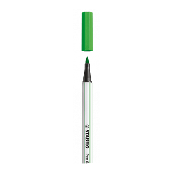 ROTULADOR PUNTA FIBRA PINCEL PEN 68 BRUSH VERDE CLARO STABILO 568/33 (x10 unidades)