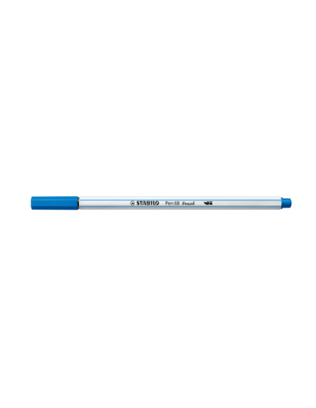 ROTULADOR PUNTA FIBRA PINCEL PEN 68 BRUSH AZUL OSCURO STABILO 568/41 (x10 unidades)