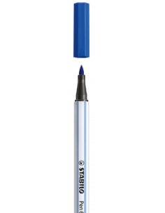 ROTULADOR PUNTA FIBRA PINCEL PEN 68 BRUSH AZUL STABILO 568/32 (x10 unidades)