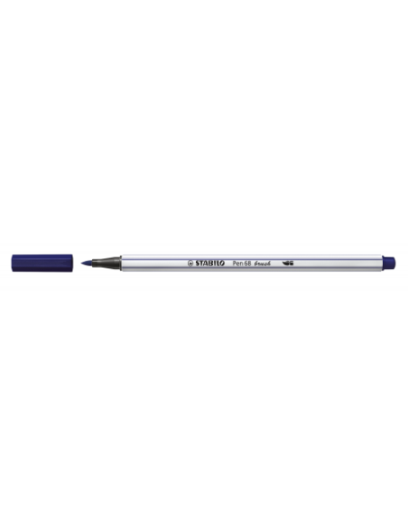 ROTULADOR PUNTA FIBRA PINCEL PEN 68 BRUSH AZUL PRUSIA STABILO 568/22 (x10 unidades)