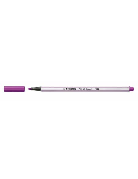 ROTULADOR PUNTA FIBRA PINCEL PEN 68 BRUSH LILA STABILO 568/58 (x10 unidades)