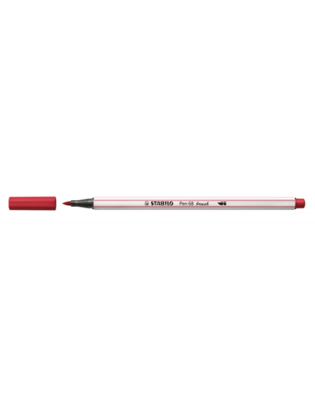 ROTULADOR PUNTA FIBRA PINCEL PEN 68 BRUSH ROJO OSCURO STABILO 568/50 (x10 unidades)